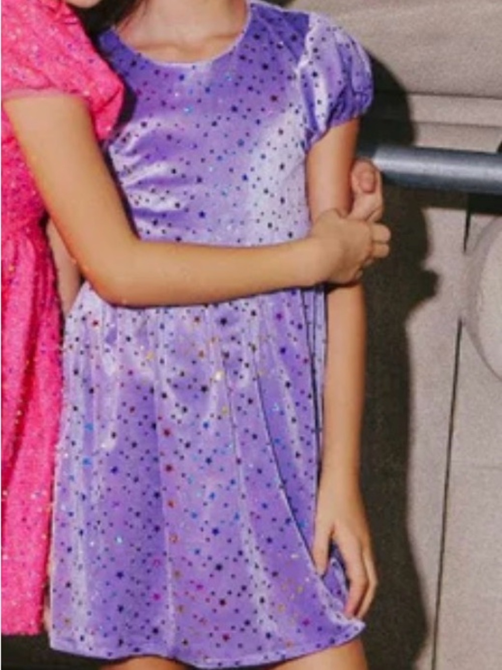 Lola + The Boys Purple Sparkle Party Dress